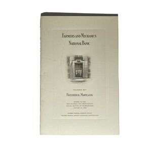 1966 Farmers & Mechanics Bank Annual Report Frederick MD Ephemera‎ VTG